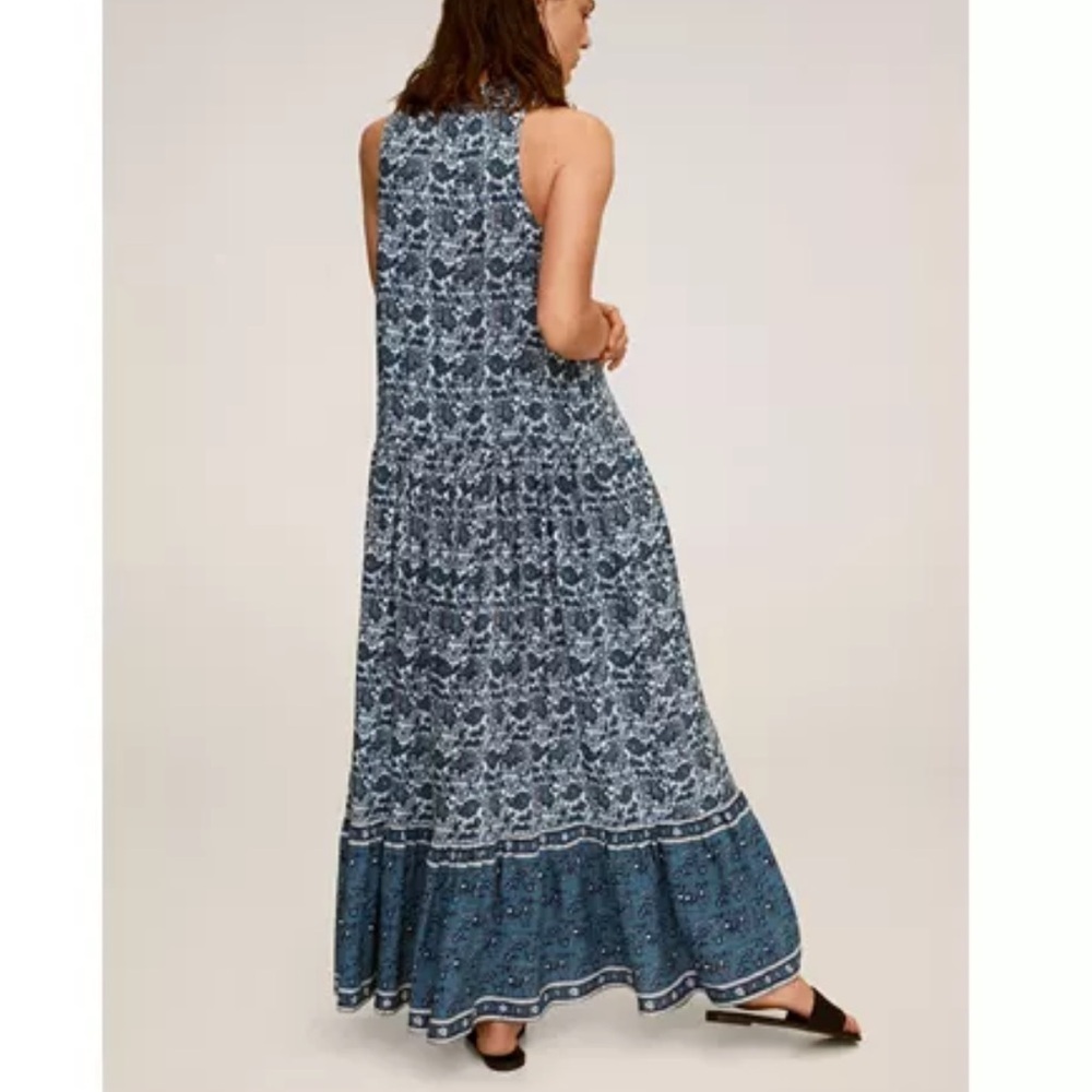 Mango Blue Floral Maxi Dress